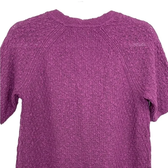 J. Jill Dimensional Elbow Sleeve Sweater Mulberry NWT - Picture 6 of 10